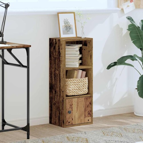 Regal za knjige boja starog drva 31x24x77 cm konstruirano drvo - NOVO
