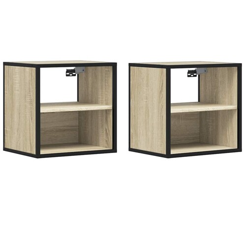 Zidni noćni ormarići 2 kom sonoma hrast 40x31x39,5 cm - NOVO