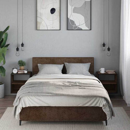 Zidni noćni ormarići 2 kom smeđi hrast 40x31x39,5 cm - NOVO