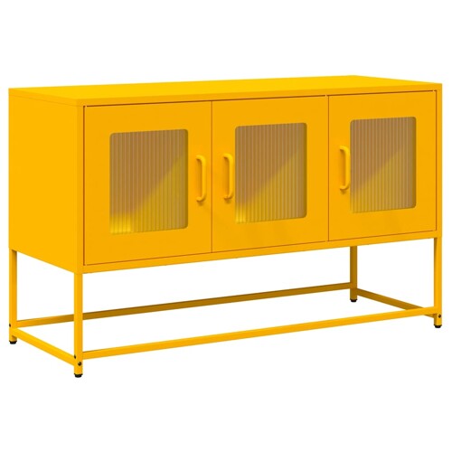 TV ormarić senf žuti 100,5x39x60,5 cm hladno valjani čelik - NOVO
