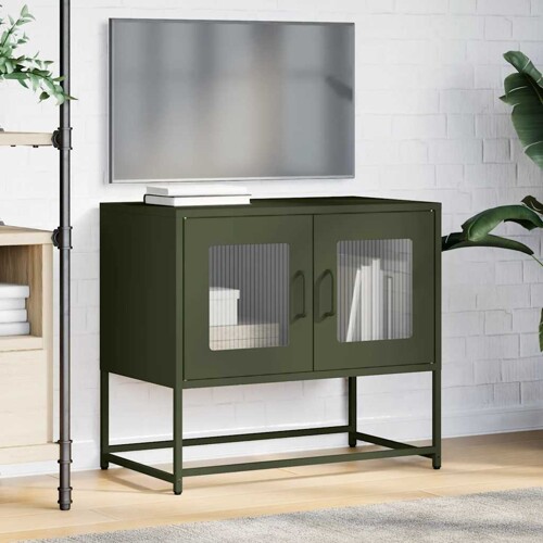 TV ormarić maslinasto zeleni 68x39x60,5 cm hladno valjani čelik - NOVO