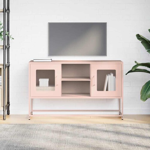 TV ormarić ružičasti 100,5x39x60,5 cm čelični - NOVO