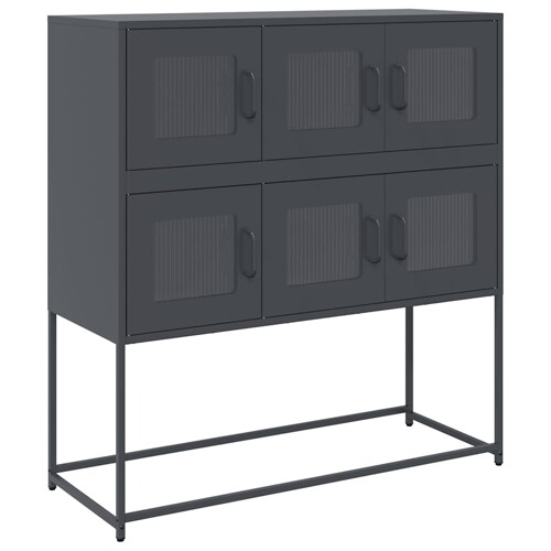 Komoda antracit 100,5 x 39 x 107 cm od hladno valjanog čelika - NOVO