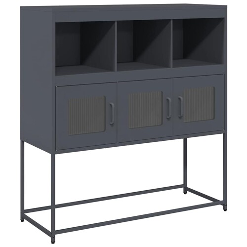 Komoda antracit 100,5 x 39 x 107 cm od hladno valjanog čelika - NOVO
