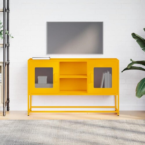 TV ormarić boja senfa 100,5 x 39 x 60,5 cm čelični - NOVO