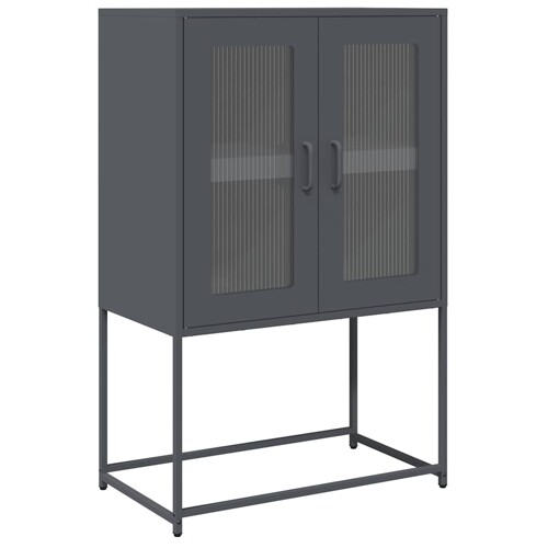 Visoka ploča antracit 68x39x107 cm čelik - NOVO