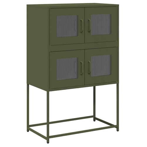 Visoka ploča maslinasto zelena 68x39x107 cm čelik - NOVO