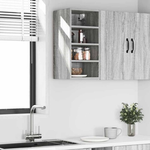 Viseći ormar sivi sonoma 30x29,5x60 cm izrađeno drvo - NOVO