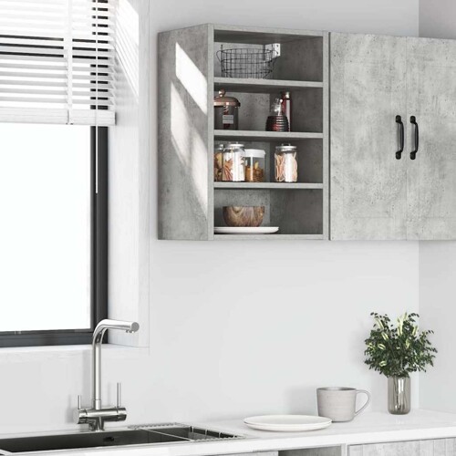 Viseći ormarić beton sivi 40x29,5x60 cm konstruirano drvo - NOVO