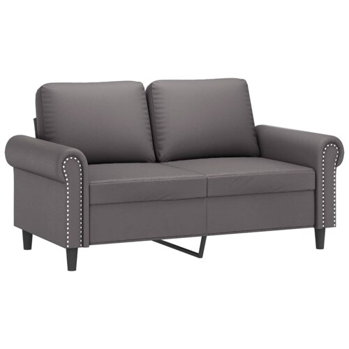 2-dijelni set sofa s jastucima sivi od umjetne kože - NOVO