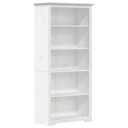 Regal za knjige BODO bijeli 82x40x173 cm od masivne borovine - NOVO