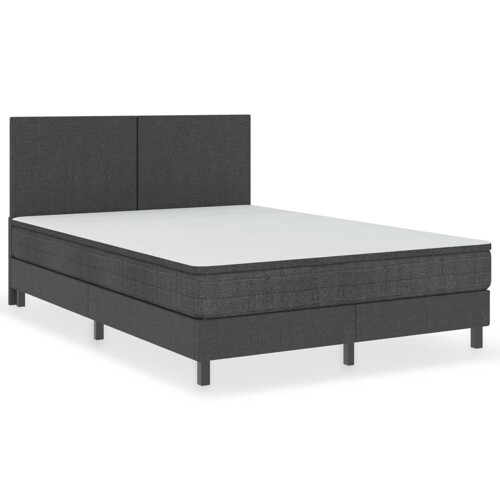 Krevet od tkanine s oprugama tamnosivi 160 x 200 cm - NOVO