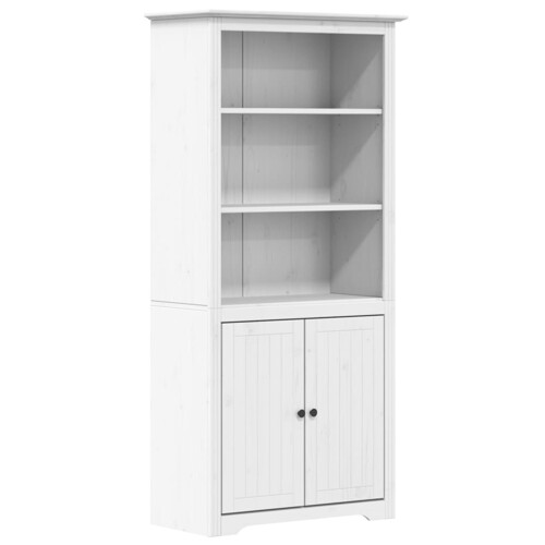 Regal za knjige BODO bijeli 82x40x173 cm od masivne borovine - NOVO