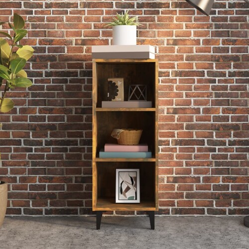 Komoda boja dimljenog hrasta 34,5x32,5x90 cm konstruirano drvo - NOVO