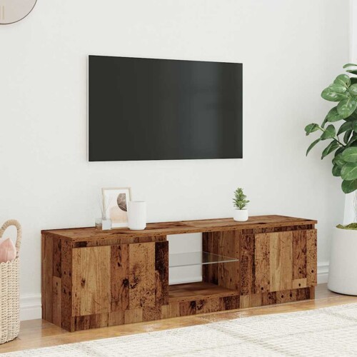 TV ormarić LED boja drva 140x40x35,5 cm konstruirano drvo - NOVO