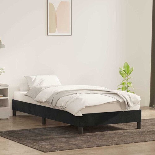 Okvir kreveta bez madraca crni 80x210 cm baršun - NOVO