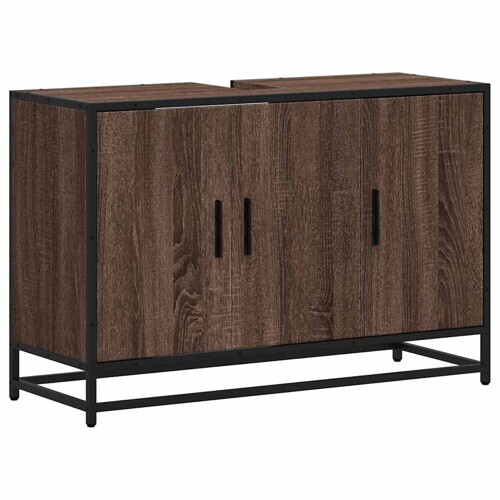 Kupaonski ormarić za umivaonik boja hrasta 90x33x60 cm drveni - NOVO