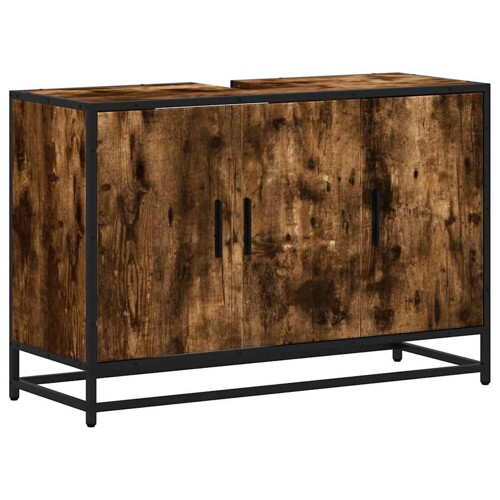 Kupaonski ormarić za umivaonik boja hrasta 90x33x60 cm drveni - NOVO