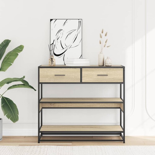 Konzolni stol boja hrasta sonome 90x35x80 cm konstruirano drvo - NOVO