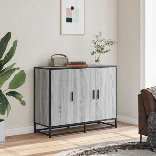 Komoda Siva Sonoma 94x35x76 cm Konstruirano drvo - NOVO