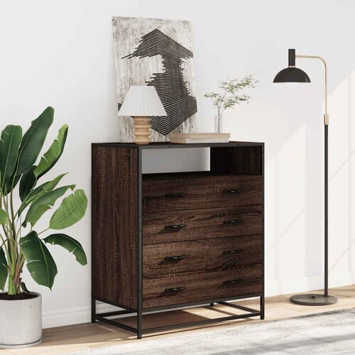 Ormar s ladicama smeđi hrast 70x41x83,5 cm izrađeno drvo - NOVO