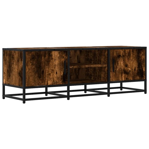 TV ormarić dimljeni hrast 120x35x41cm konstruirano drvo i metal - NOVO