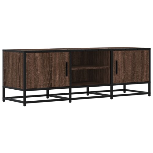 TV ormarić smeđi hrast 120x35x41 cm Konstruirano drvo i metal - NOVO