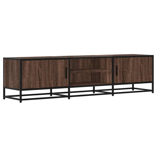 TV ormarić smeđi hrast 160x35x41 cm Konstruirano drvo i metal - NOVO
