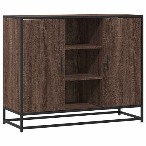 Komoda smeđi hrast 92x35x76 cm izrađeno drvo - NOVO
