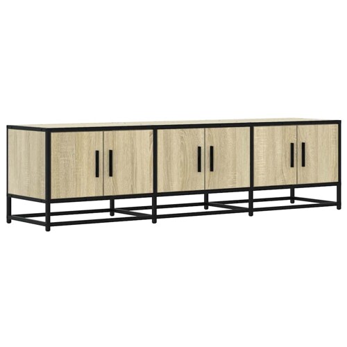 TV ormarić Sonoma hrast 150x35x41 cm Konstruirano drvo i metal - NOVO