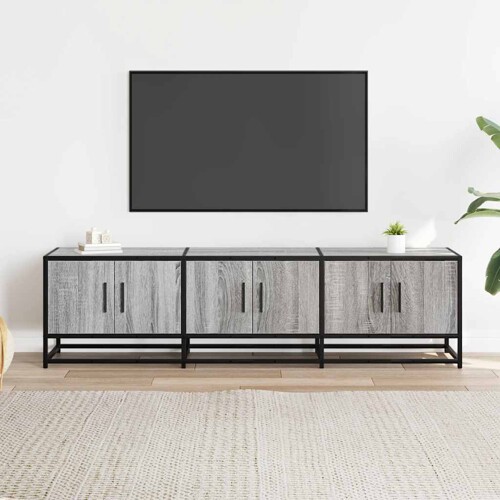 TV ormarić sivi Sonoma 150x35x41 cm Konstruirano drvo i metal - NOVO
