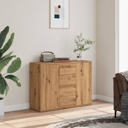 Komoda boja hrasta artisan 88x30x64 cm od konstruiranog drva - NOVO