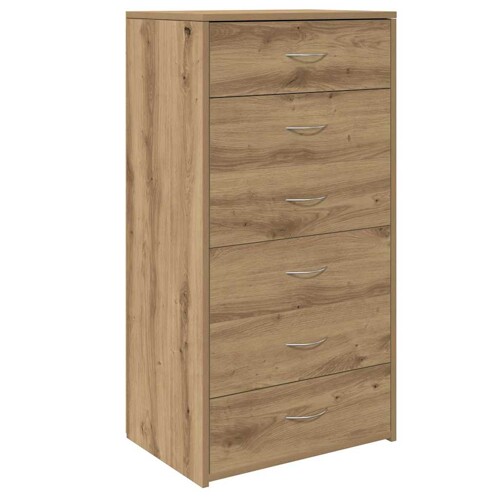 Komoda sa 6 ladica Artisan hrast 50x34x96 cm izrađeno drvo - NOVO