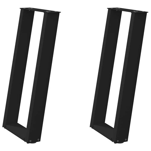 Noge za konzolni stol u obliku slova U 2 kom crne 28x(72-73) cm - NOVO