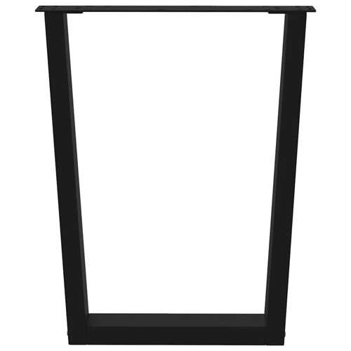Noge za blagovaonski stol V-oblika 2 kom crne 70x(72-73,3) cm - NOVO