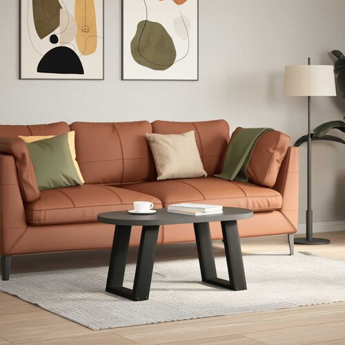 Noge stolića za kavu U-oblika 2 kom crne 38x(42-43) cm čelik - NOVO