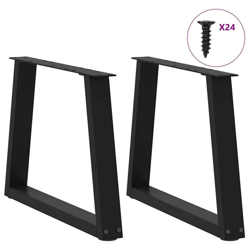 Noge za blagovaonski stol V-oblik 2 kom crne 70x(42-43,3) cm - NOVO