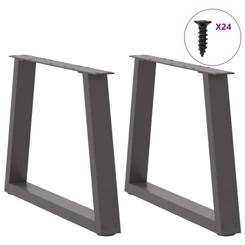 Noge blagovaonskog stola V-oblika 2 kom antracit 60x(42-43,3)cm - NOVO