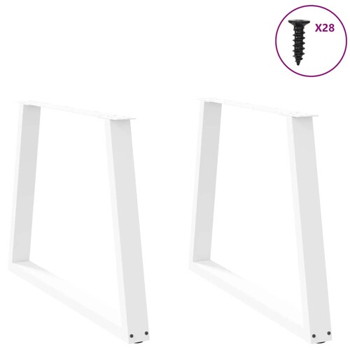 Noge blagovaonskog stola V-oblika 2 kom bijele 90x(72-73,3) cm - NOVO