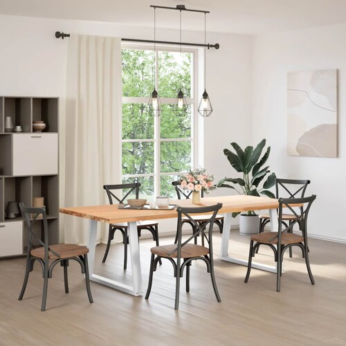 Noge blagovaonskog stola V-oblika 2 kom bijele 90x(72-73,3) cm - NOVO