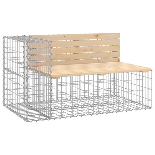 Vrtna klupa s gabionskim dizajnom 347x71x65,5 cm od borovine - NOVO