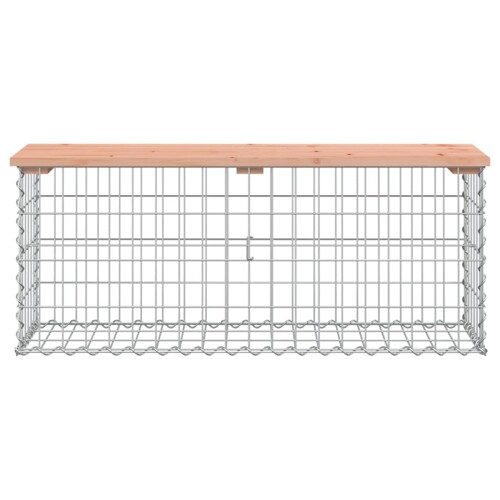 Vrtna klupa s gabionskim dizajnom 103x31,5x42 cm drvo duglazije - NOVO