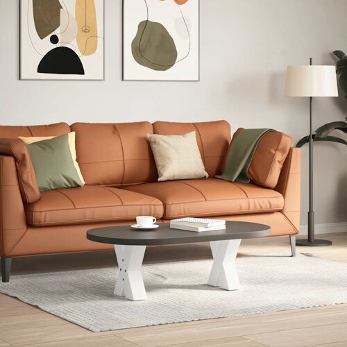 Noge za stolić u obliku slova X 2 kom bijele 40x(30-31) cm - NOVO