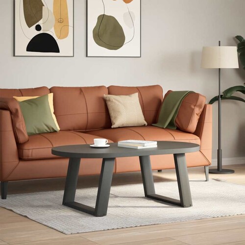 Noge za stolić U-oblika 2 kom antracit 60x(42-43) cm čelik - NOVO