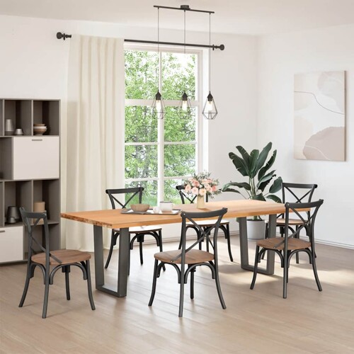 Noge blagovaonskog stola V-oblika 2 kom antracit 60x(72-73,3)cm - NOVO