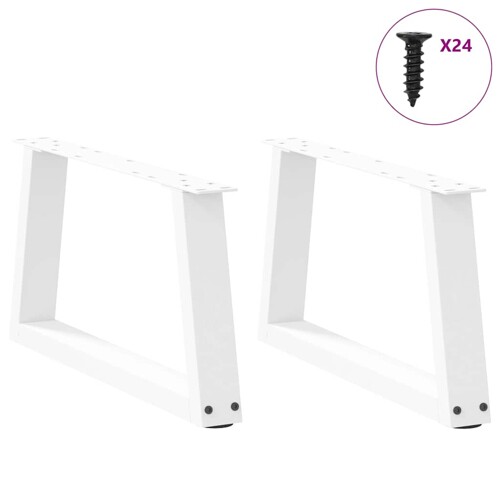 Noge blagovaonskog stola V-oblika 2 kom bijele 60x(30-31,3) cm - NOVO