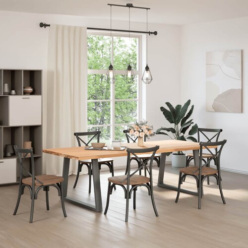 Noge blagovaonskog stola V-oblika 2 kom antracit 90x(72-73,3)cm - NOVO