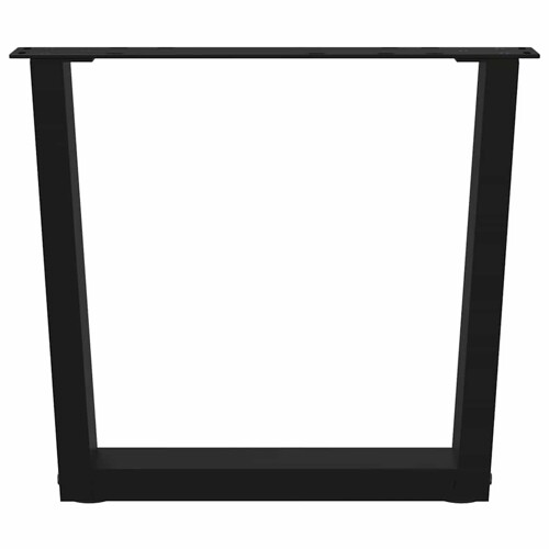 Noge za blagovaonski stol V-oblika 2 kom crne 50x(42-43,3) cm - NOVO