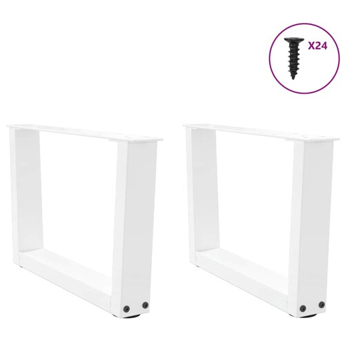 Noge blagovaonskog stola V-oblika 2 kom bijele 50x(30-31,3) cm - NOVO