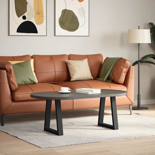 Noge za blagovaonski stol V-oblik 2 kom crne 38x(42-43,3) cm - NOVO